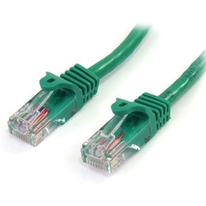 StarTech.com 2 m Green Cat5e Snagless RJ45 UTP Patch Cable - 2m Patch Cord - 2 m Category 5e Network Cable for Network Dev