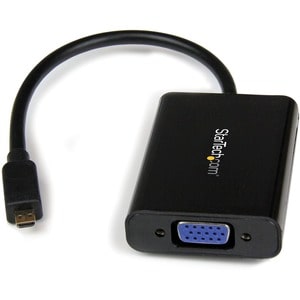 StarTech.com Micro HDMIÂ® to VGA Adapter Converter with Audio for Smartphones / Ultrabooks / Tablets - 1920x1080 - 1 x 19-