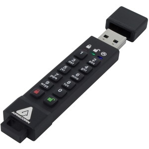 Apricorn 16GB Aegis Secure Key 3z USB 3.1 Flash Drive - 16 GB - USB 3.1 - 77 MB/s Read Speed - 72 MB/s Write Speed - 256-b