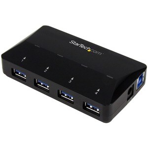 StarTech.com USB-Hub - USB - Extern - Schwarz - 5 Total USB Port(s) - 4 USB 3.0 Port(s) - PC