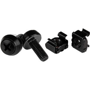 StarTech.com - TAA-konform - Rack-Schraube, Käfigmutter - 12 mm - Quadratisch - Quadratisch - Stahl - Schwarz - 50 / Paket