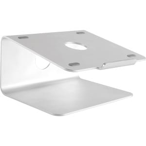 Raised and Rotatable Aluminium Laptop Stand - Up to 43.2 cm (17") Screen Support - 24 cm Depth - Desktop - Silicone, Brush