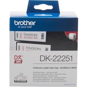 Brother Label Tape - 62 mm Width - White - Paper - 1 Roll