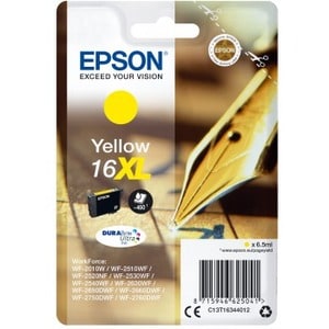 Cartucce di inchiostro, DURABrite™ Ultra, 16XL, Penna e cruciverba, Confezione singola, 1 x 6,5 ml Giallo;Cartuccia Penna 