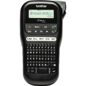 Brother PTH110BK Compact Handheld Label Printer - Thermal Transfer - 20 mm/s Mono - 20 mm/s Color - 3 Fonts - 10 Text Styl