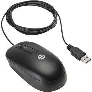 HP Mouse - USB - Laser - 3 Button(s) - Black - 1 - Cable - 1000 dpi - Scroll Wheel - Symmetrical