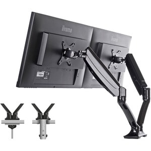 iiyama DS3002C-B1 Tischhalterung für Monitor - Schwarz - 2 Unterstützte(r) Display(s)Bildschirmgröße: 68,6 cm (27 Zoll) - 