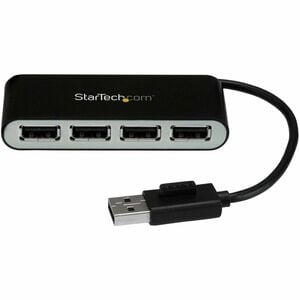 StarTech.com USB-Hub - USB - Extern - Schwarz, Silber - TAA-konform - 4 Total USB Port(s) - 4 USB 2.0 Port(s) - PC, Mac, L