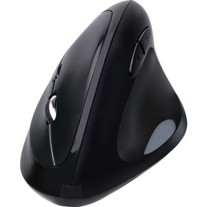 Adesso 2.4 GHz Wireless Vertical Programmable Mouse - Optical - Wireless - 30 ft - Radio Frequency - 2.40 GHz - Black - US