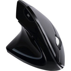 Adesso iMouse E90- Wireless Left-Handed Vertical Ergonomic Mouse - Optical - Wireless - Radio Frequency - 2.40 GHz - Black