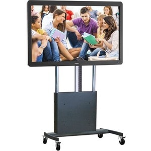 Unicol PowaLift Display-Wagen - 100 kg Kapazität - 4 Rollen - 1080 mm Breite x 600 mm Tiefe x 2144 mm Höhe - Schwarz