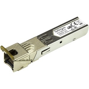 StarTech.com SFP (mini-GBIC) - 1 x RJ-45 1000Base-TX LAN - 1 Each - TAA Compliant - For Data Networking - Twisted PairGiga