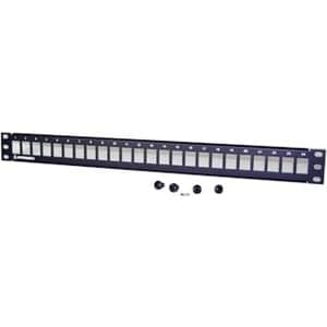 Ortronics TechChoice Patch Panel Kit 24 Port - 24 Port(s) - 1U High - Black - Rack-mountable