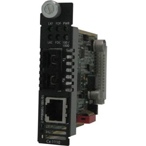 C-1110-S2SC10 - 10/100/1000 GIGABIT ETHERNET MEDIA AND RATE CONVERTER MODULE. 10/100/1000BASE-T (RJ-45) [100 M/328 FT.] TO
