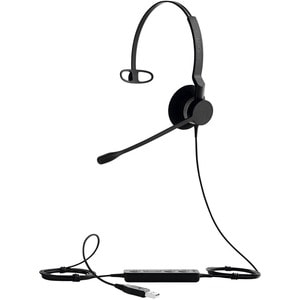 Jabra BIZ 2300 USB MS Wired Over-the-head Mono Headset - Monaural - Supra-aural - Noise Cancelling Microphone - USB