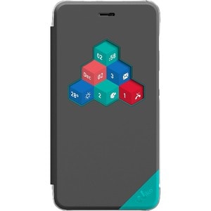 Wiko Carrying Case (Folio) Smartphone - Black, Grey - Plastic Body