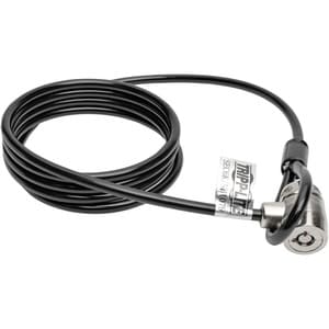 Tripp Lite by Eaton Security Lock for Laptops and Peripherals, Keyed, 6 ft. (1.83 m) Cable - Polyvinyl Chloride (PVC), Nic