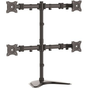 StarTech.com Quad Monitor Stand, Crossbar, Steel, Monitors up to 27" (17.6lb/8kg), VESA Monitor, Computer Monitor Stand, M