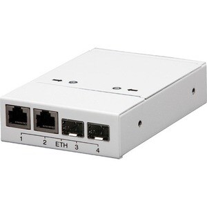 AXIS T8607 Transceiver/Media Converter - TAA Compliant - 4 Port(s) - 2 x Network (RJ-45) - Twisted Pair, Optical Fiber - 2