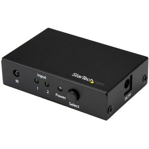 StarTech.com 2 Port HDMI Switch - 4K 60Hz - Supports HDCP - IR - HDMI Selector - HDMI Multiport Video Switcher - HDMI Swit