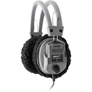 DISPOSABLE SANITARY EAR CUSHIONCOVERS 4.5IN BLACK 50 PAIRS - Supports Headphone, Headset - Round - Disposable, Hypoallerge