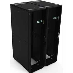 HPE Enterprise 42U Floor Standing Rack Cabinet for Server, KVM Switch - Black, Silver - 1360.78 kg Dynamic/Rolling Weight 