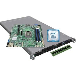 Intel Server System LR1304SPCFG1R 1U Rack Server - 1 Xeon E3-1230 v6 3.50 GHz - 16 GB RAM - Serial ATA, 12Gb/s SAS Control