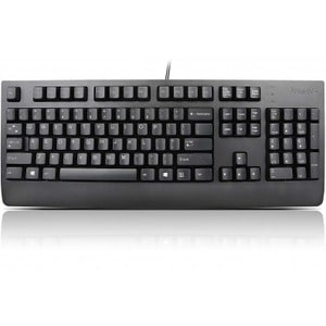 Lenovo Preferred Pro II Keyboard - Cable Connectivity - USB Interface - English (UK) - QWERTY Layout - Black - Rubber Dome