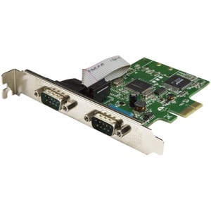 StarTech.com Serial Adapter - Low-profile Plug-in Card - 1 Pack - TAA Compliant - PCI Express x1 - PC, Linux - 2 x Number 