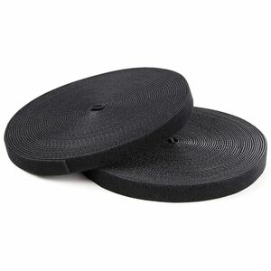 100ft. Hook and Loop Roll - Cut-to-Size Reusable Cable Ties - Bulk Industrial Wire Fastener Tape - Adjustable Fabric Wraps
