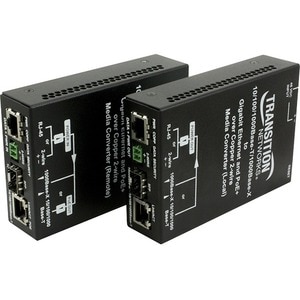 Ethernet Over 2-Wire Extender With PoE+ 1 10/100/1000Base RJ-45/SFP Combo Port + 1 1000Base-T RJ-45 Port or 2-Wire Termina