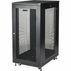 StarTech.com 4-Post 24U Server Rack Cabinet, 19" Data Rack Cabinet for Computer / IT Equipment, Home Network Rack, Half He