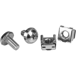 StarTech.com M6 Rack Schrauben und M6 Käfigmuttern - 20 Pack - M6 Muttern - Server Schrank Montageschrauben - Rack-Schraub