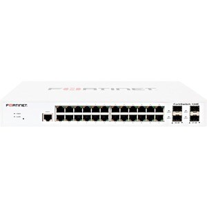 Fortinet FortiSwitch FS-124E Ethernet Switch - 24 Ports - Manageable - Gigabit Ethernet - 1000Base-X, 10/100/1000Base-T - 