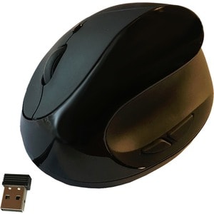 COMFI II WIRELESS ERGONOMIC COMPUTER MOUSE BLACK - Optical - Wireless - Black - USB - 2000 dpi - Scroll Wheel - 5 Button(s
