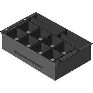 apg Kassenschubladeneinlage - Schwarz - 1 - ABS-Kunststoff