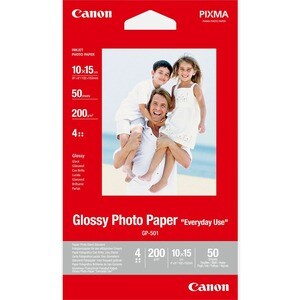 Canon GP-501 Fotopapier - 101,60 mm x 152,40 mm - 210 g/m² Grammage - Glatt, Glänzend - 50er Blatt