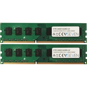 V7 RAM-Modul - 16 GB (2 x 8GB) - DDR3-1600/PC3L-12800 DDR3 SDRAM - 1600 MHz - CL11 - 1,35 V - Nicht-ECC - Ungepuffert - 24