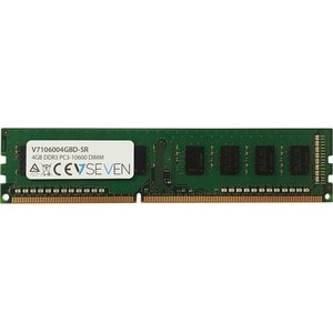 V7 V7106004GBD-SR RAM Module - 4 GB - DDR3-1333/PC3-10600 DDR3 SDRAM - 1333 MHz Single-rank Memory - CL9 - 1.50 V - Non-EC