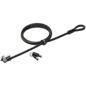 Kensington Cable Lock For Notebook, Tablet - 1.83 m - Keyed Lock - Black, Silver - Carbon Steel - For Notebook, Tablet