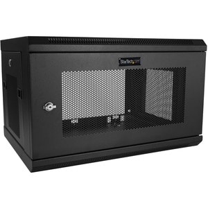 StarTech.com 2-Post 6U Wall Mount Network Cabinet, 19" Wall-Mounted Server Rack for Data / IT Equipment, Small Lockable Ra