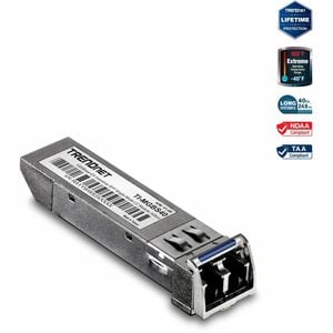TRENDnet TI-MGBS40 SFP (mini-GBIC) - 1 x LC Duplex 1000Base-EX Network - TAA Compliant - For Data Networking, Optical Netw