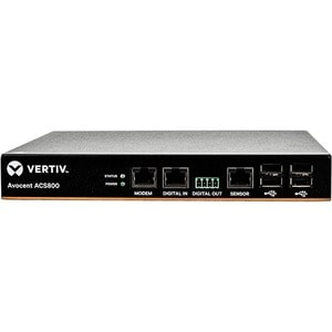 Vertiv Avocent ACS800 - 4-PortSerial Console with external AC/DC Power Brick - US Power Cord - 4 x RJ45 Serial Ports, Exte