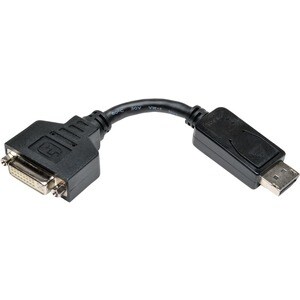 Eaton Tripp Lite Series DisplayPort to DVI Cable Adapter, Converter for DP-M to DVI-I-F, 6-in. (15.24 cm), 50 Pack, TAA - 
