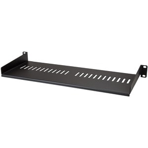StarTech.com Universal CABSHELF1U7V 1U Rackmount Rack-Regal für Server, A/V-Geräte, LAN-Schalter, Patchfeld - Schwarz - TA