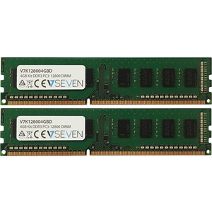 Modulo Memoria V7 V7K128004GBD per Desktop PC - 4 GB (2 x 2GB) - DDR3-1600/PC3-12800 DDR3 SDRAM - 1600 MHz Rango singolo M