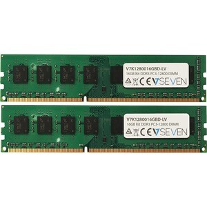 V7 V7K1280016GBD-LV RAM Module for Desktop PC - 16 GB (2 x 8GB) - DDR3-1600/PC3-12800 DDR3 SDRAM - 1600 MHz Dual-rank Memo