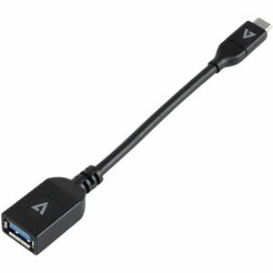 V7 V7U3C-BLK-1E 15.24 cm USB-C/USB-A Data Transfer Cable - 1 - Cable for Peripheral Device, USB Device - First End: 1 x US