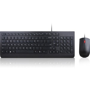 Lenovo Essential Keyboard & Mouse - Hungarian - USB Cable - Keyboard/Keypad Color: Black - USB - Pointing Device Color: Bl