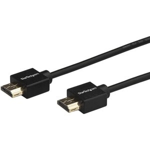 StarTech.com 6.6ft (2m) Slim HDMI 2.0 Cable, 4K 60Hz High Speed HDMI Cable w/ Ethernet, HDR10, HDMI Cord, M/M Gripping Con
